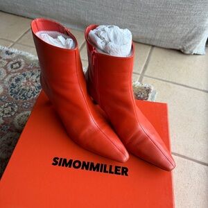 Simon Miller Bold Orange Heeled Boots